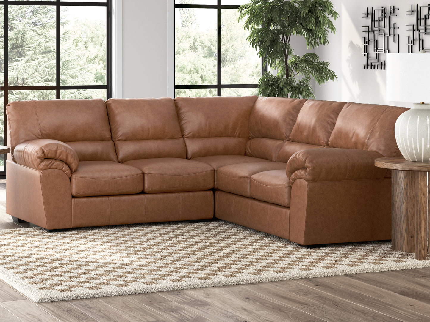 Bradenton Furniture Outlet - Ashley Furniture - WillowBend Sectional - RAF 2-Piece Sectional / Caramel - PC27704S1