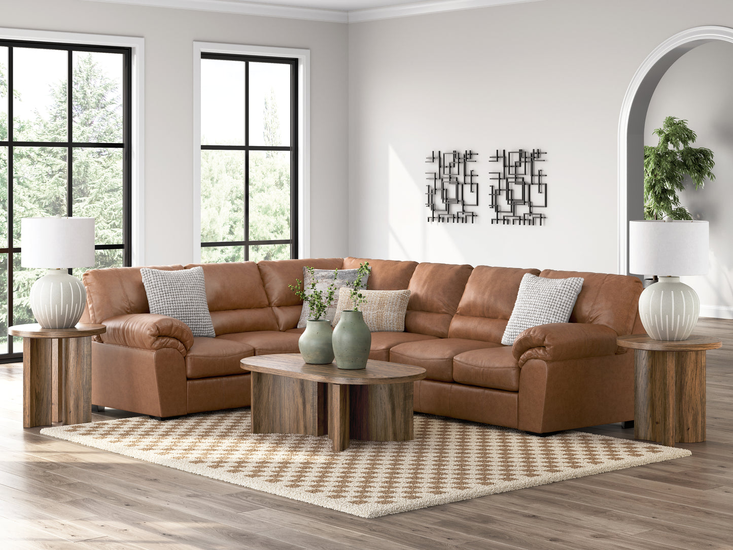 Bradenton Furniture Outlet - Ashley Furniture - WillowBend Sectional - LAF 3-Piece Sectional / Caramel - PC27704S4