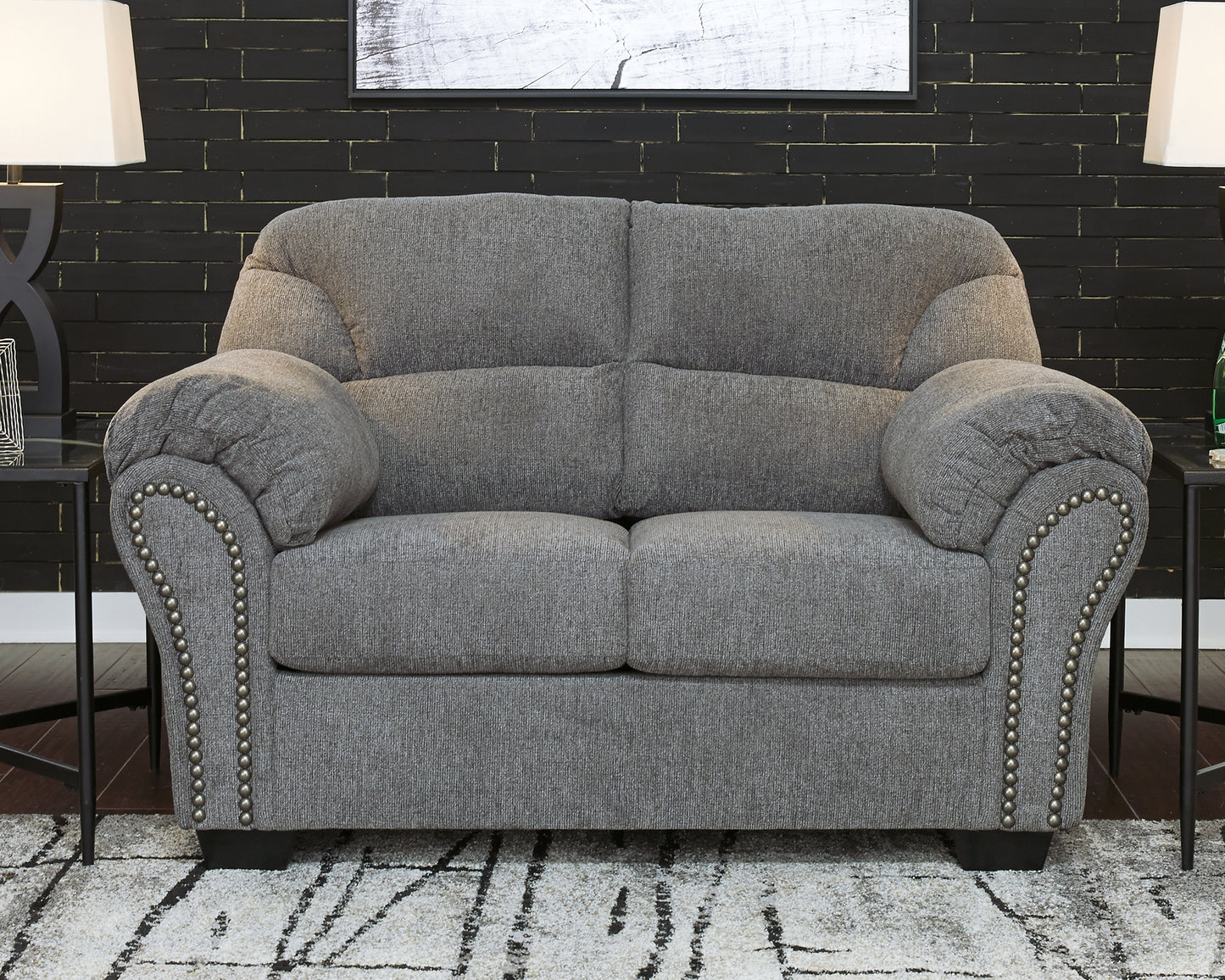 Bradenton Furniture Outlet - Ashley Furniture - Allmaxx Living Room - Loveseat / Pewter - 2810535