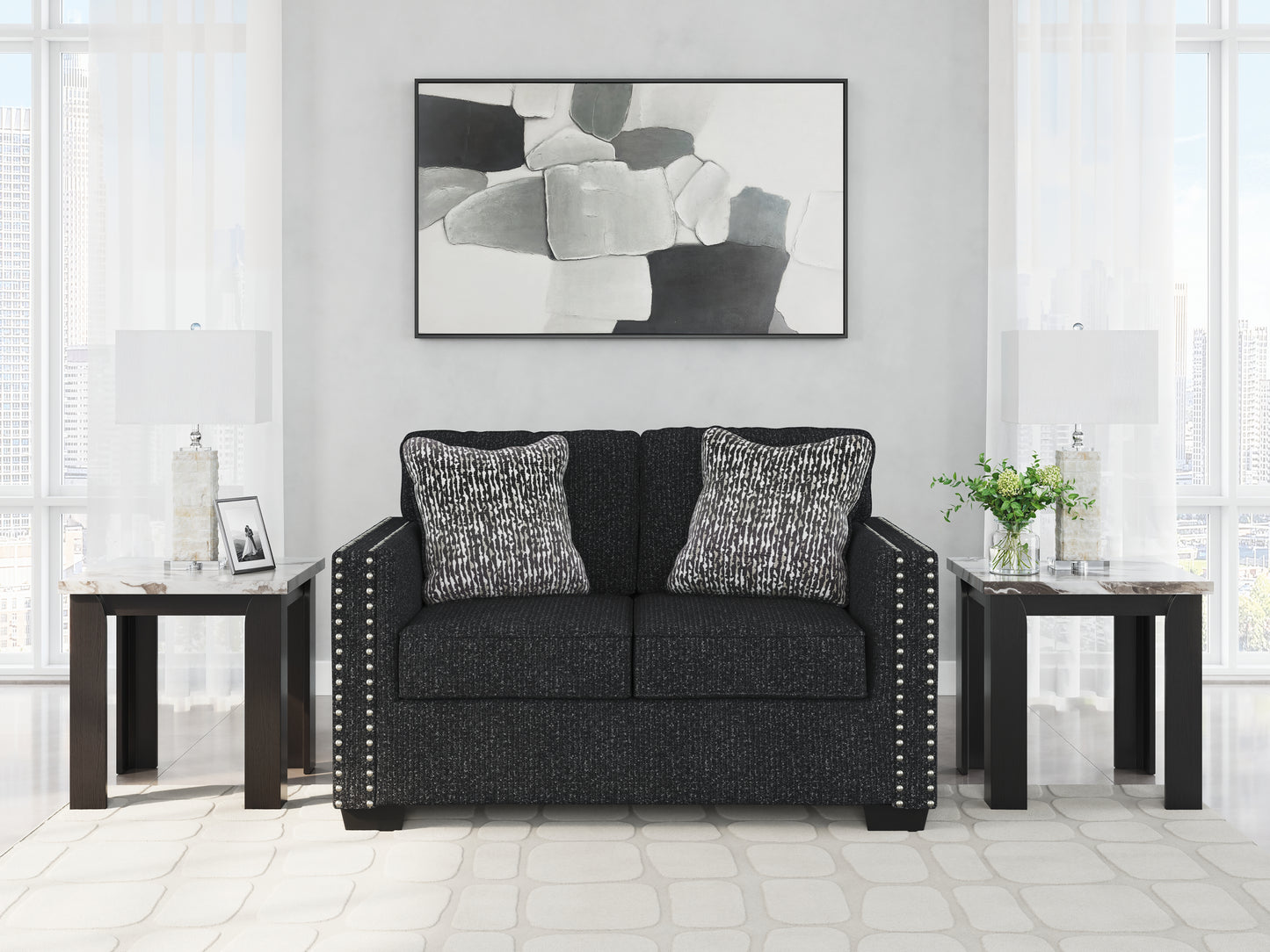Bradenton Furniture Outlet - Ashley Furniture - Jasmine Peaks Living Room - Loveseat / Coal - 2890435