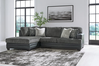 Bradenton Furniture Outlet - Ashley Furniture - Brixley Pier Sectional - LAF 2-Piece Sectional with Chaise / Graphite - 29906S2