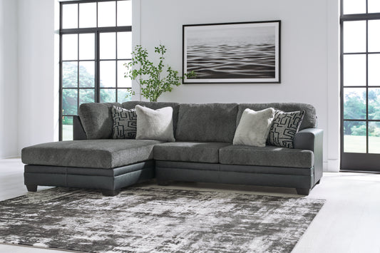 Bradenton Furniture Outlet - Ashley Furniture - Brixley Pier Sectional - LAF 2-Piece Sectional with Chaise / Graphite - 29906S2