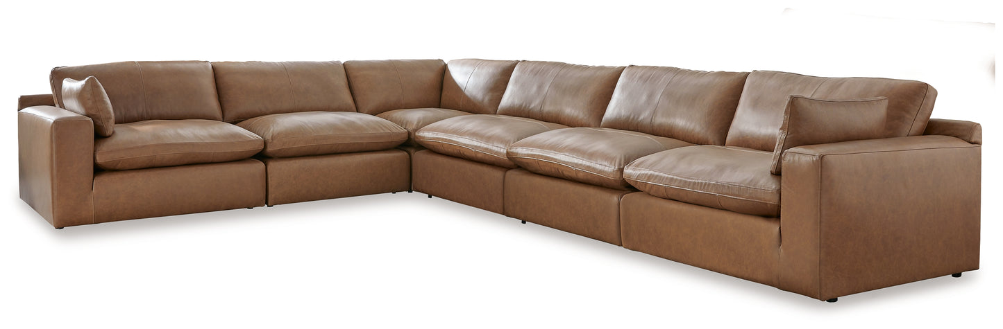 Bradenton Furniture Outlet - Ashley Furniture - Emilia Sectional - RAF 6-Piece Sectional / Caramel - 30901S5