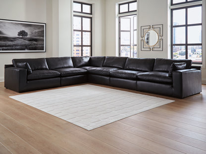 Bradenton Furniture Outlet - Ashley Furniture - Emilia Sectional - RAF 6-Piece Sectional / Black - 30902S5