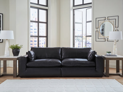 Bradenton Furniture Outlet - Ashley Furniture - Emilia Sectional - RAF 2-Piece Sectional Loveseat / Black - 30902S1