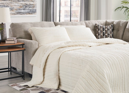 Bradenton Furniture Outlet - Ashley Furniture - Mahoney Sectional - 2-Piece Sleeper Sectional with Chaise / Pebble - 31004S4