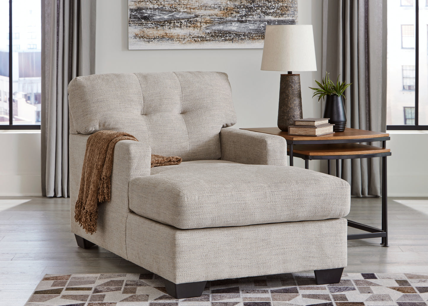 Bradenton Furniture Outlet - Ashley Furniture - Mahoney Living Room - Chaise / Pebble - 3100415