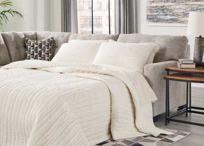 Bradenton Furniture Outlet - Ashley Furniture - Mahoney Sectional - RAF 2-Piece Sleeper Sectional with Chaise / Pebble - 31004S3
