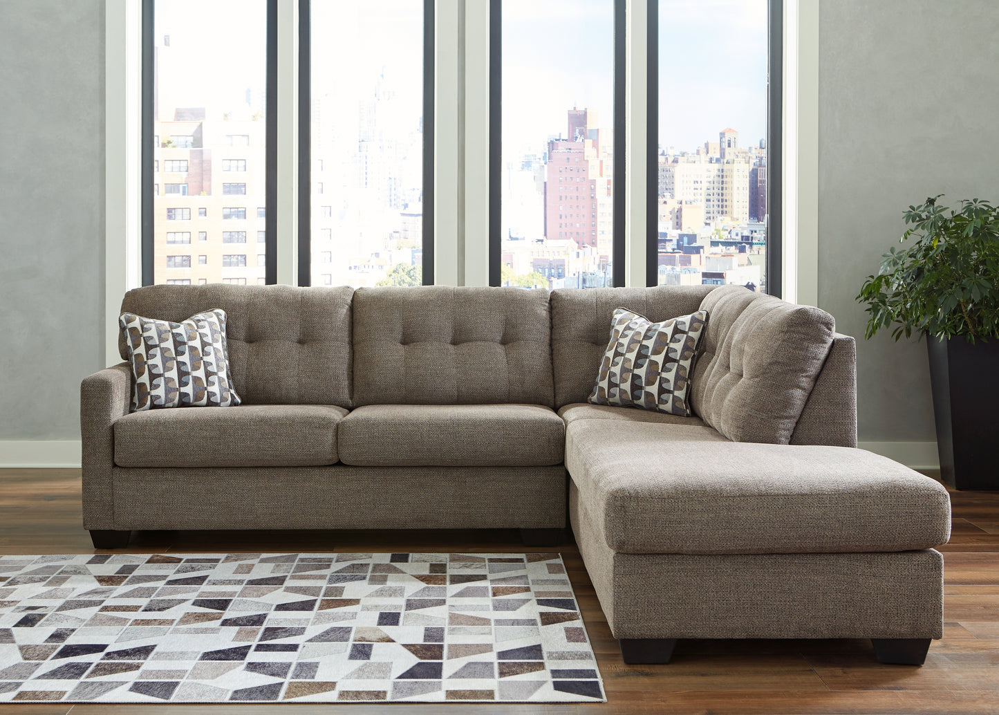 Bradenton Furniture Outlet - Ashley Furniture - Mahoney Sectional - LAF 2-Piece Sectional with Chaise / Chocolate - 31005S2