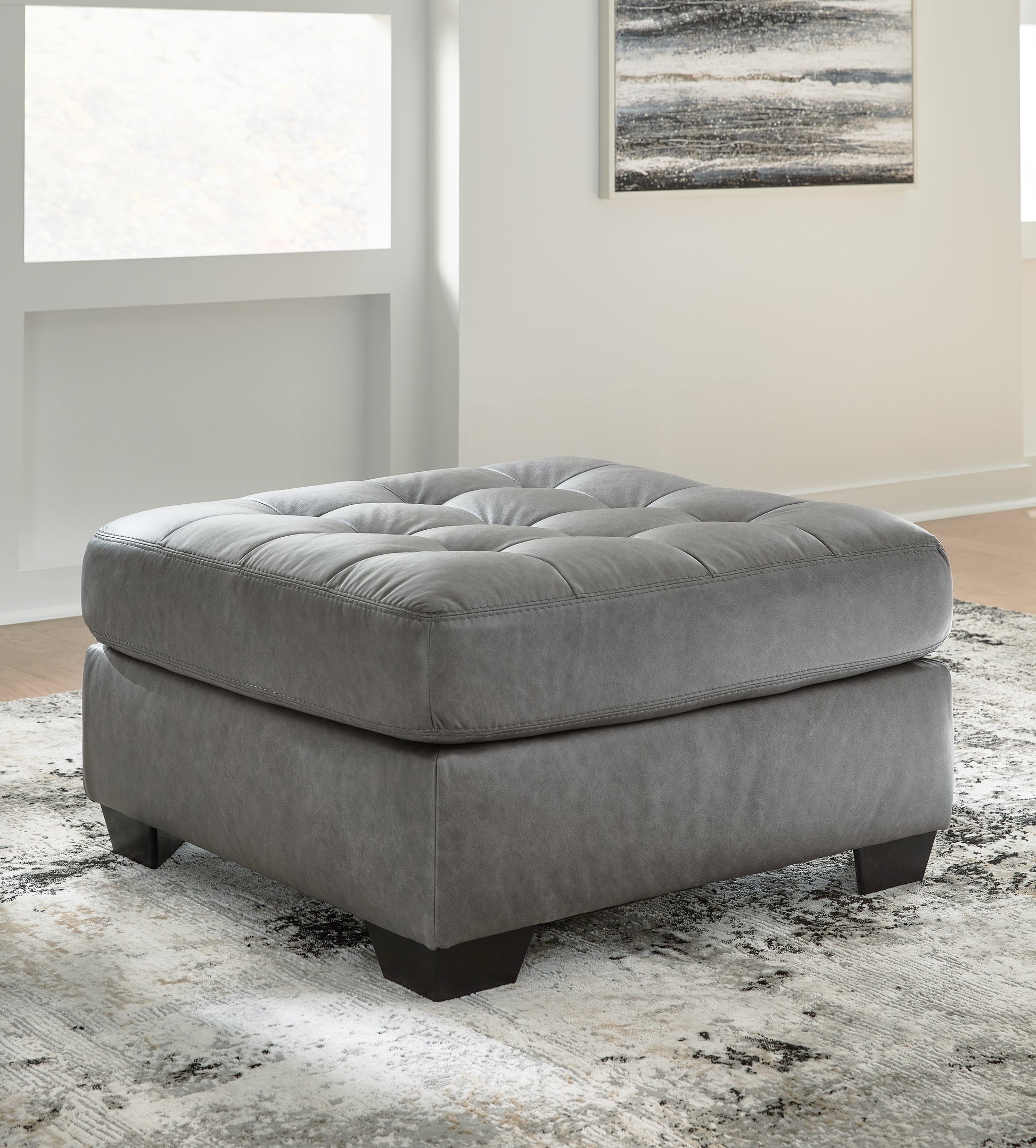 Bradenton Furniture Outlet - Ashley Furniture - Clairette Court Living Room - Oversized Accent Ottoman / Alloy - 3150308