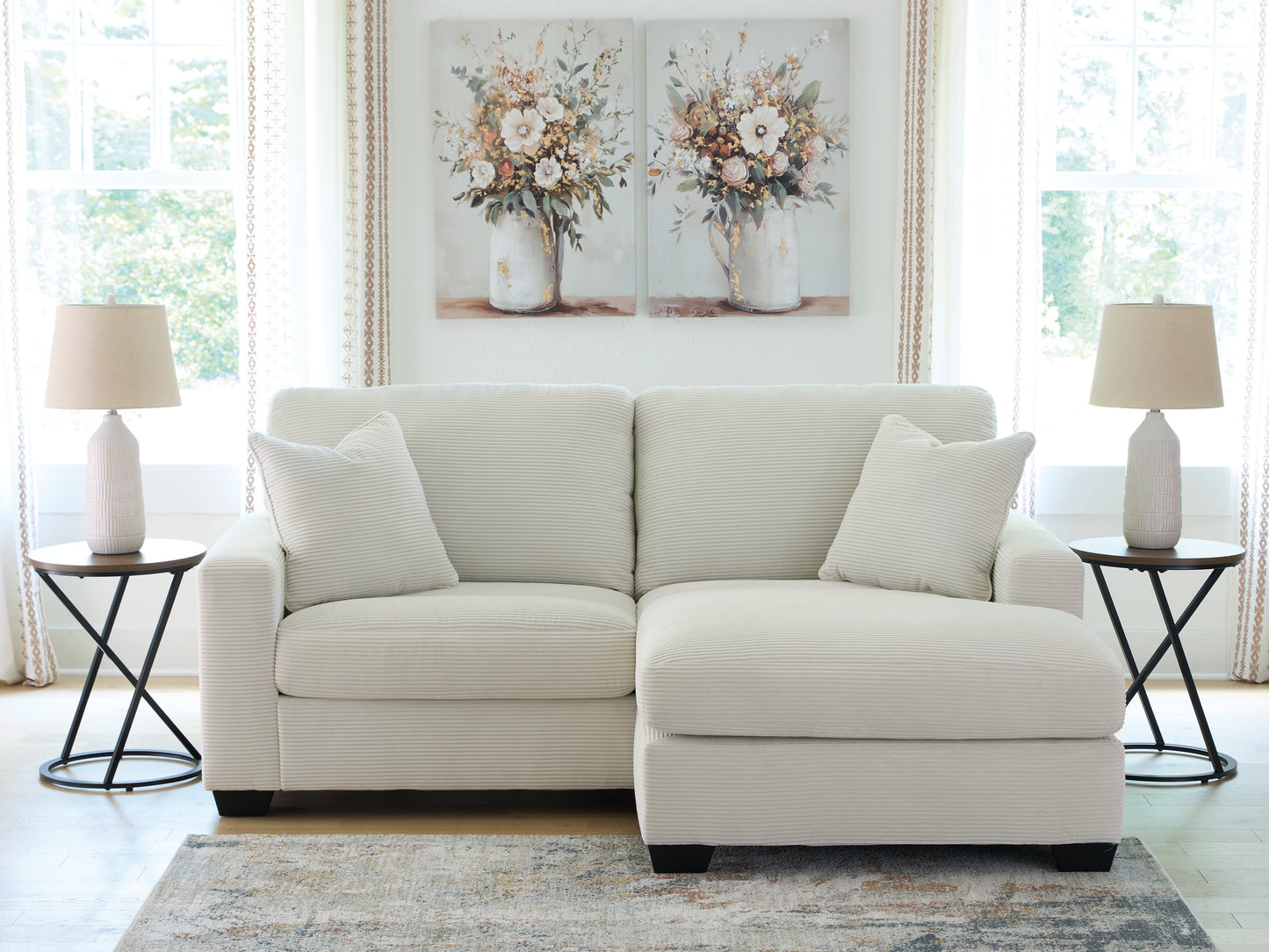 Bradenton Furniture Outlet - Ashley Furniture - Greenbriar Living Room - Sofa Chaise / Ivory - PC3200618