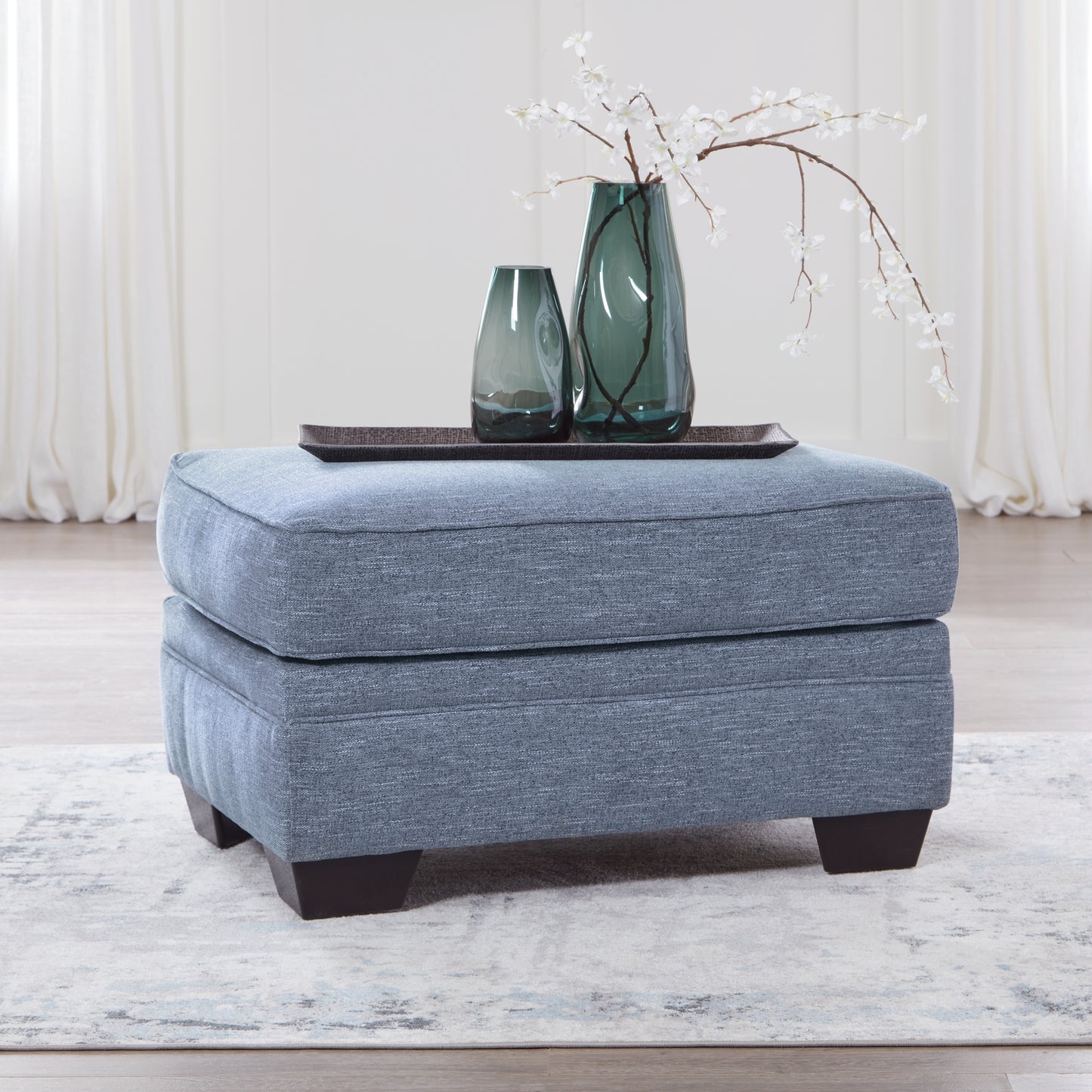Bradenton Furniture Outlet - Ashley Furniture - Carissa Manor Living Room - Ottoman / Denim - 3260414