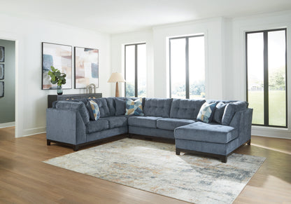 Bradenton Furniture Outlet - Ashley Furniture - Maxon Place Sectional - 3-Piece Sectional with Chaise / Navy - 33003S2