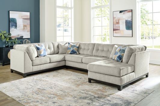 Bradenton Furniture Outlet - Ashley Furniture - Maxon Place Sectional - 3-Piece Sectional with Chaise / Stone - 33004S2