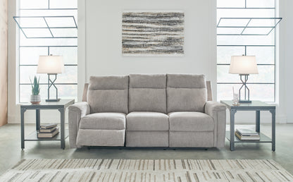 Bradenton Furniture Outlet - Ashley Furniture - Barnsana Living Room - Reclining Power Sofa / Ash - 3320187