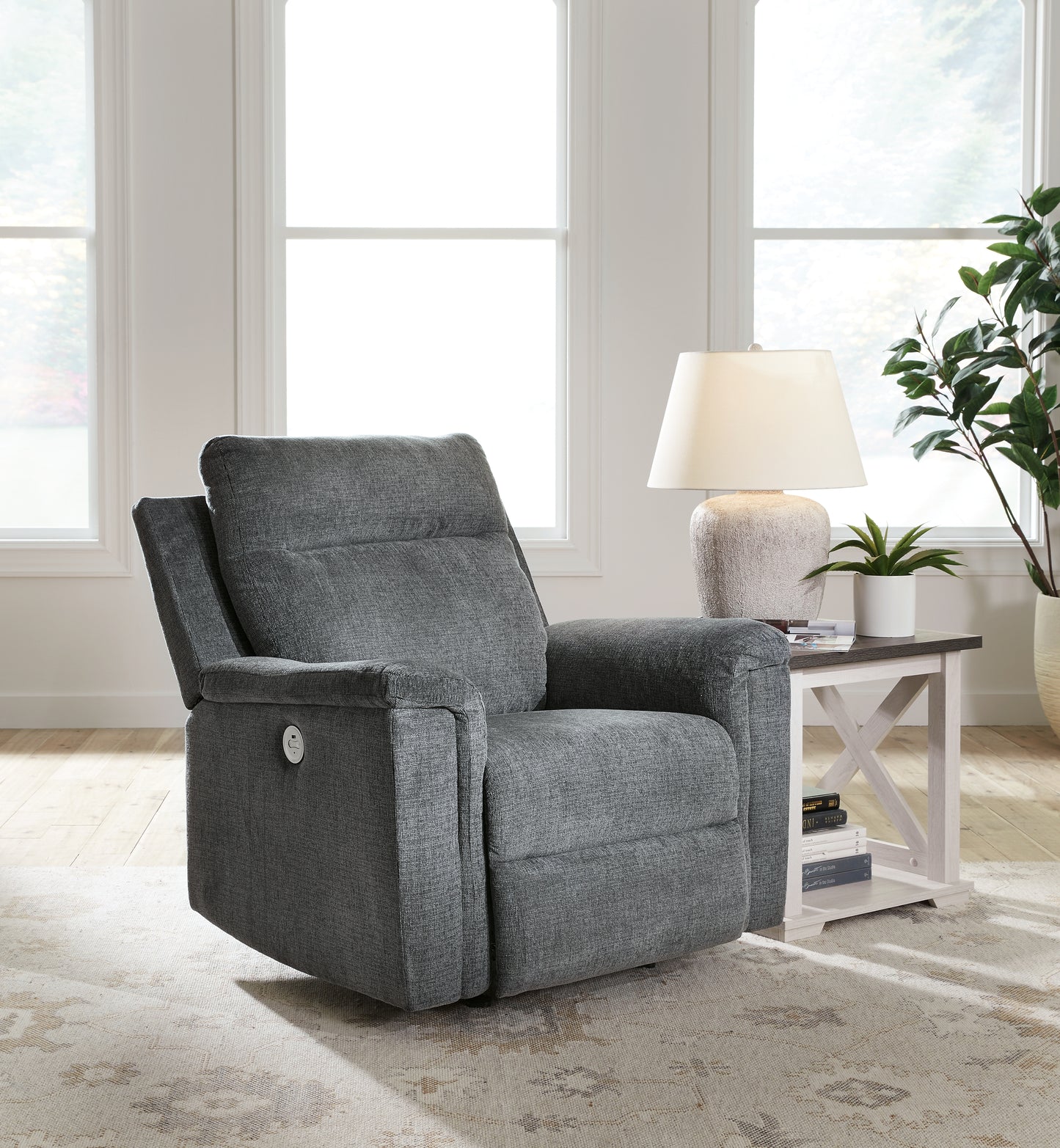 Bradenton Furniture Outlet - Ashley Furniture - Barnsana Living Room - Power Rocker Recliner / Gravel - 3320298