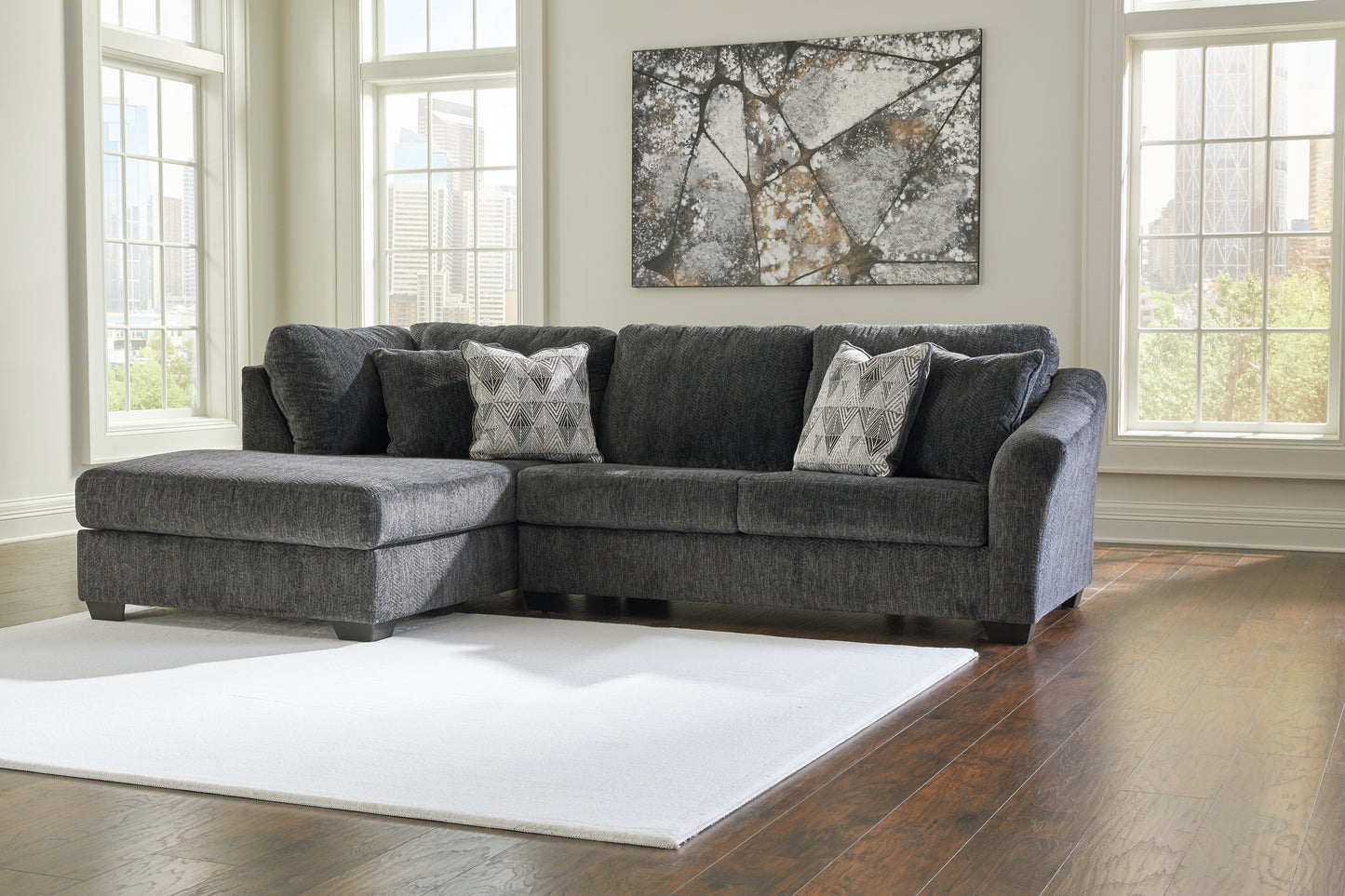 Bradenton Furniture Outlet - Ashley Furniture - Biddeford Sectional - RAF 2-Piece Sectional with Chaise / Shadow - 35504S1