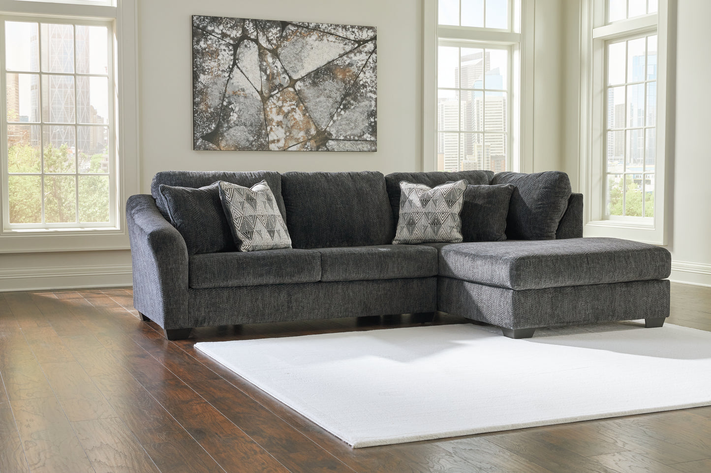 Bradenton Furniture Outlet - Ashley Furniture - Biddeford Sectional - LAF 2-Piece Sectional with Chaise / Shadow - 35504S2