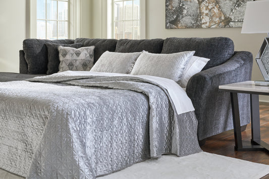 Bradenton Furniture Outlet - Ashley Furniture - Biddeford Sectional - 2-Piece Sleeper Sectional with Chaise / Shadow - 35504S4