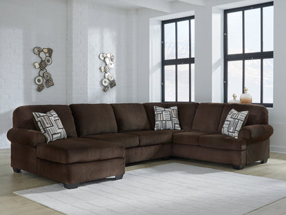 Bradenton Furniture Outlet - Ashley Furniture - Kimlee Sectional - RAF 3-Piece Sectional with Chaise / Chocolate - PC35603S1
