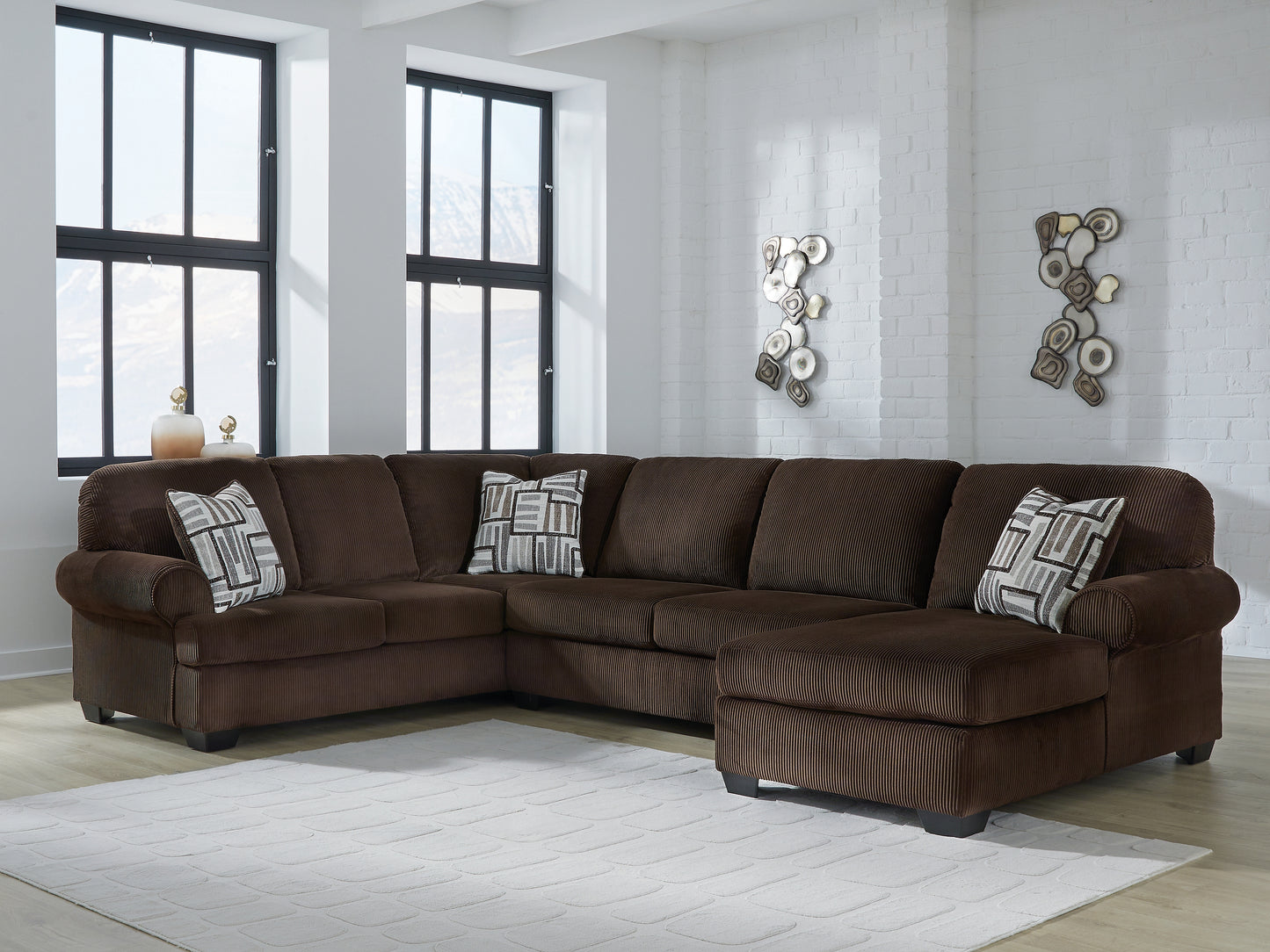 Bradenton Furniture Outlet - Ashley Furniture - Kimlee Sectional - LAF 3-Piece Sectional with Chaise / Chocolate - PC35603S2