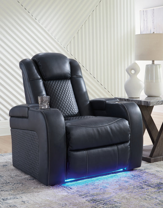 Bradenton Furniture Outlet - Ashley Furniture - Fyne-Dyme Living Room - PWR REC Sofa with ADJ Headrest / Sapphire - 3660315