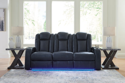 Bradenton Furniture Outlet - Ashley Furniture - Fyne-Dyme Living Room - PWR REC Sofa with ADJ Headrest / Sapphire - 3660315