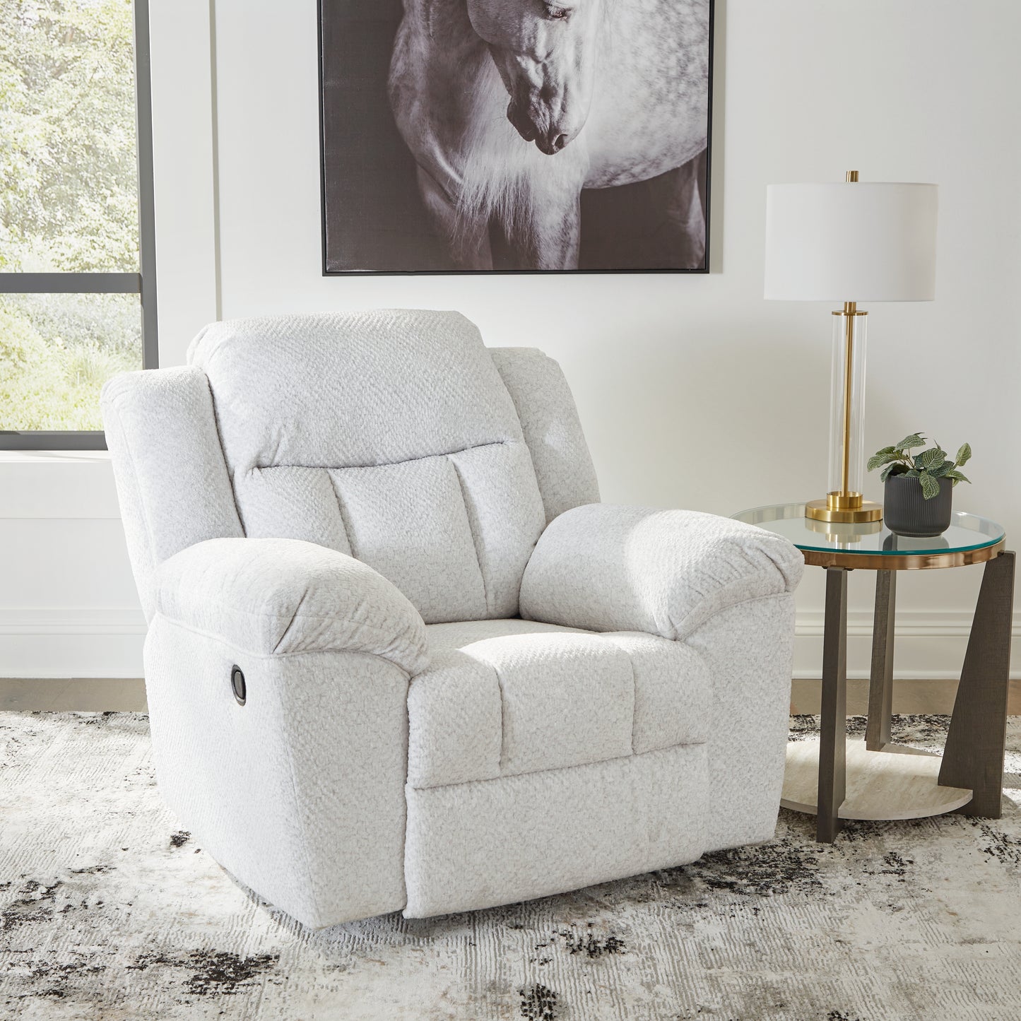 Bradenton Furniture Outlet - Ashley Furniture - Frohn Living Room - Rocker Recliner / Snow - 3740525
