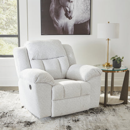 Bradenton Furniture Outlet - Ashley Furniture - Frohn Living Room - Rocker Recliner / Snow - 3740525
