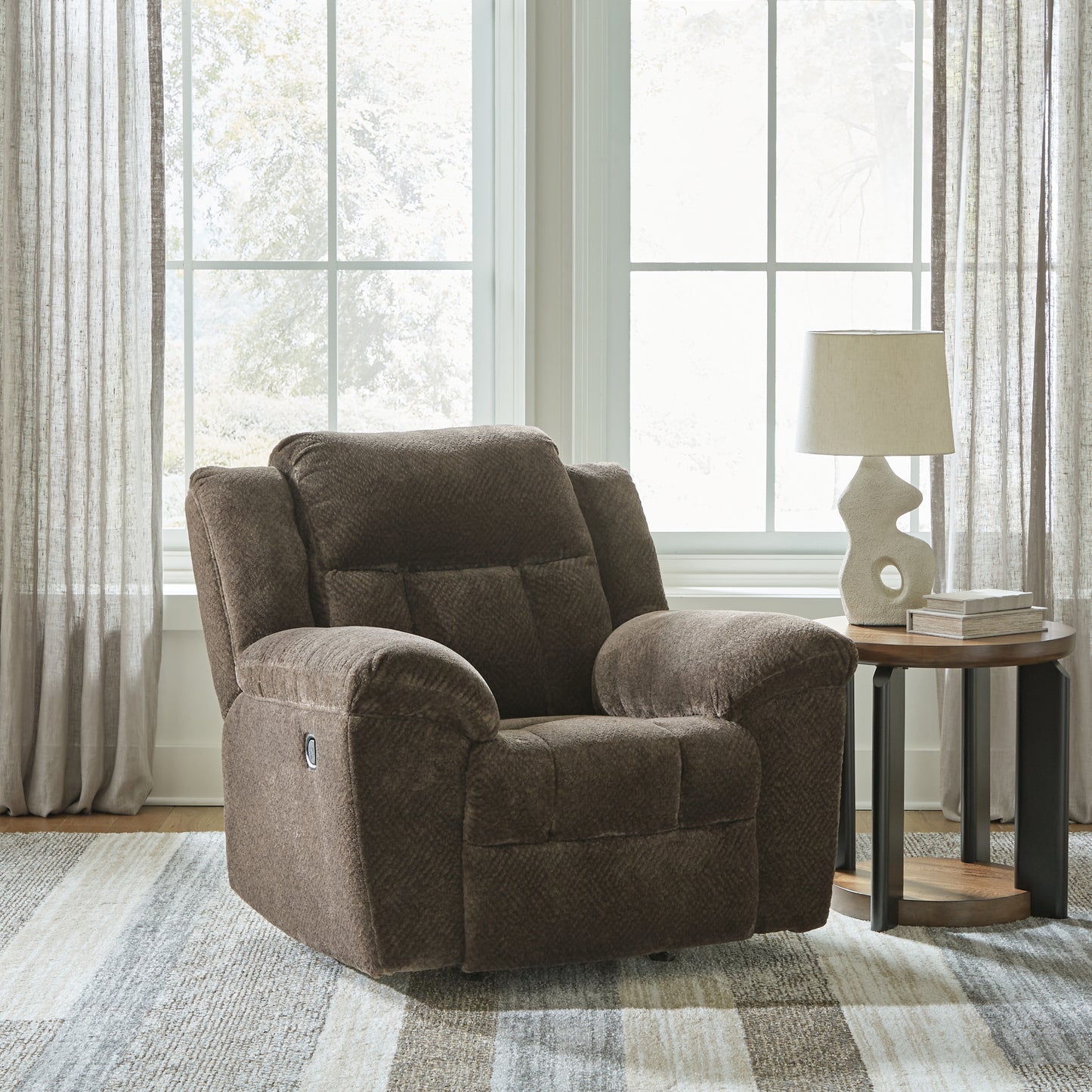 Bradenton Furniture Outlet - Ashley Furniture - Frohn Living Room - Rocker Recliner / Chocolate - 3740725