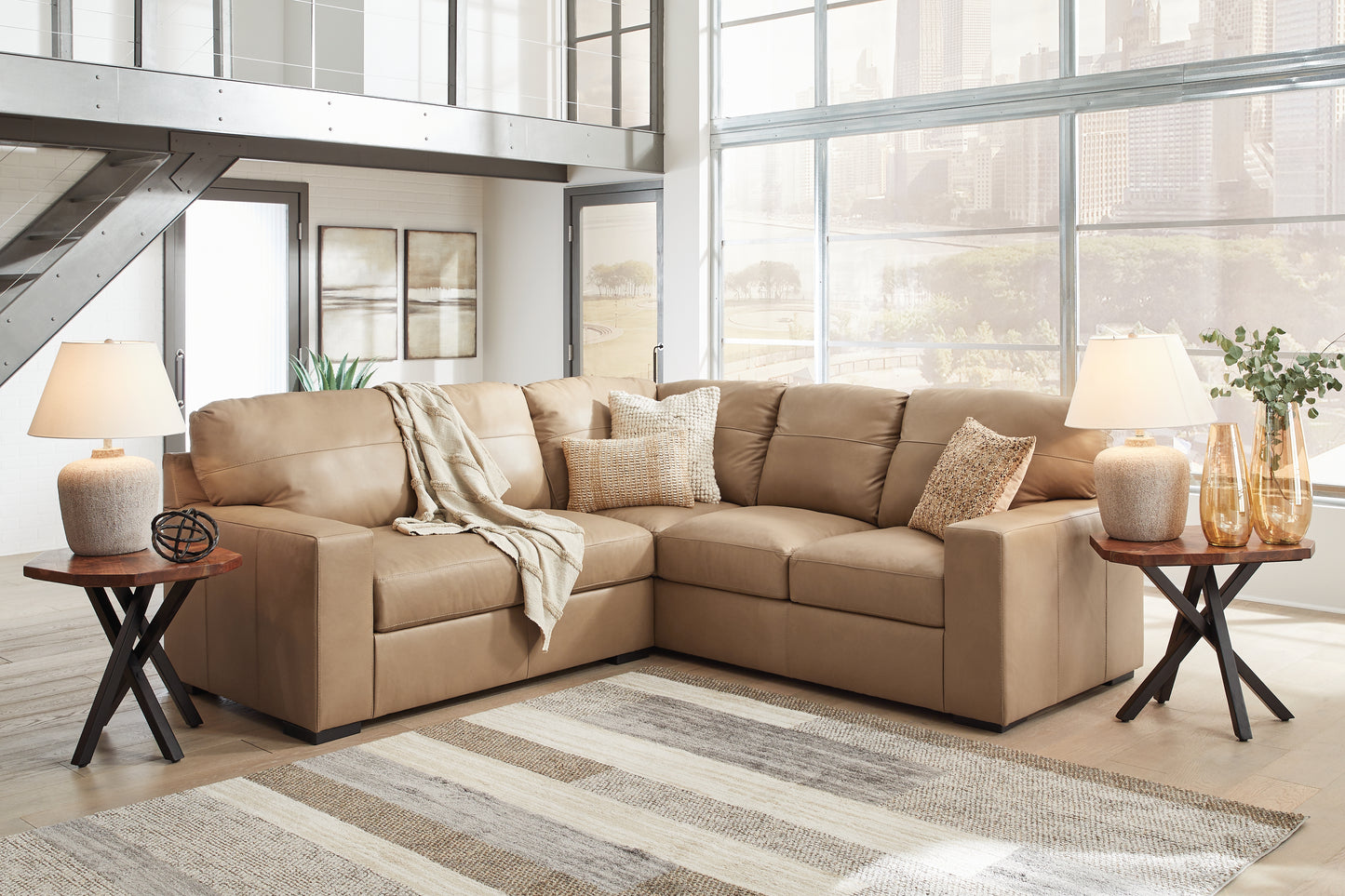 Bradenton Furniture Outlet - Ashley Furniture - Bandon Sectional - LAF 3-Piece Sectional / Toffee - 38006S3
