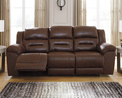 Bradenton Furniture Outlet - Ashley Furniture - Stoneland Living Room - Reclining Power Sofa / Chocolate - 3990487