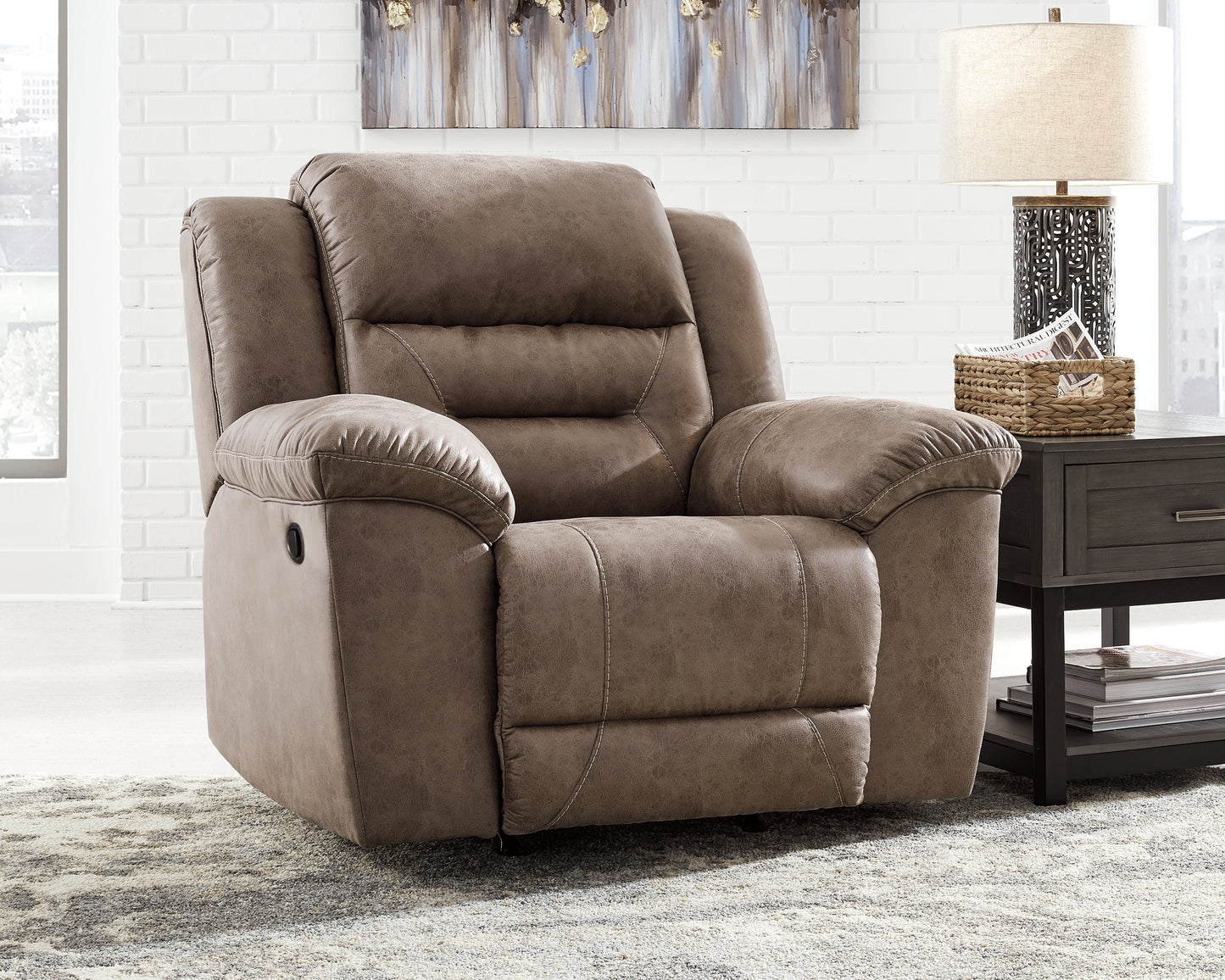 Bradenton Furniture Outlet - Ashley Furniture - Stoneland Living Room - Rocker Recliner / Fossil - 3990525