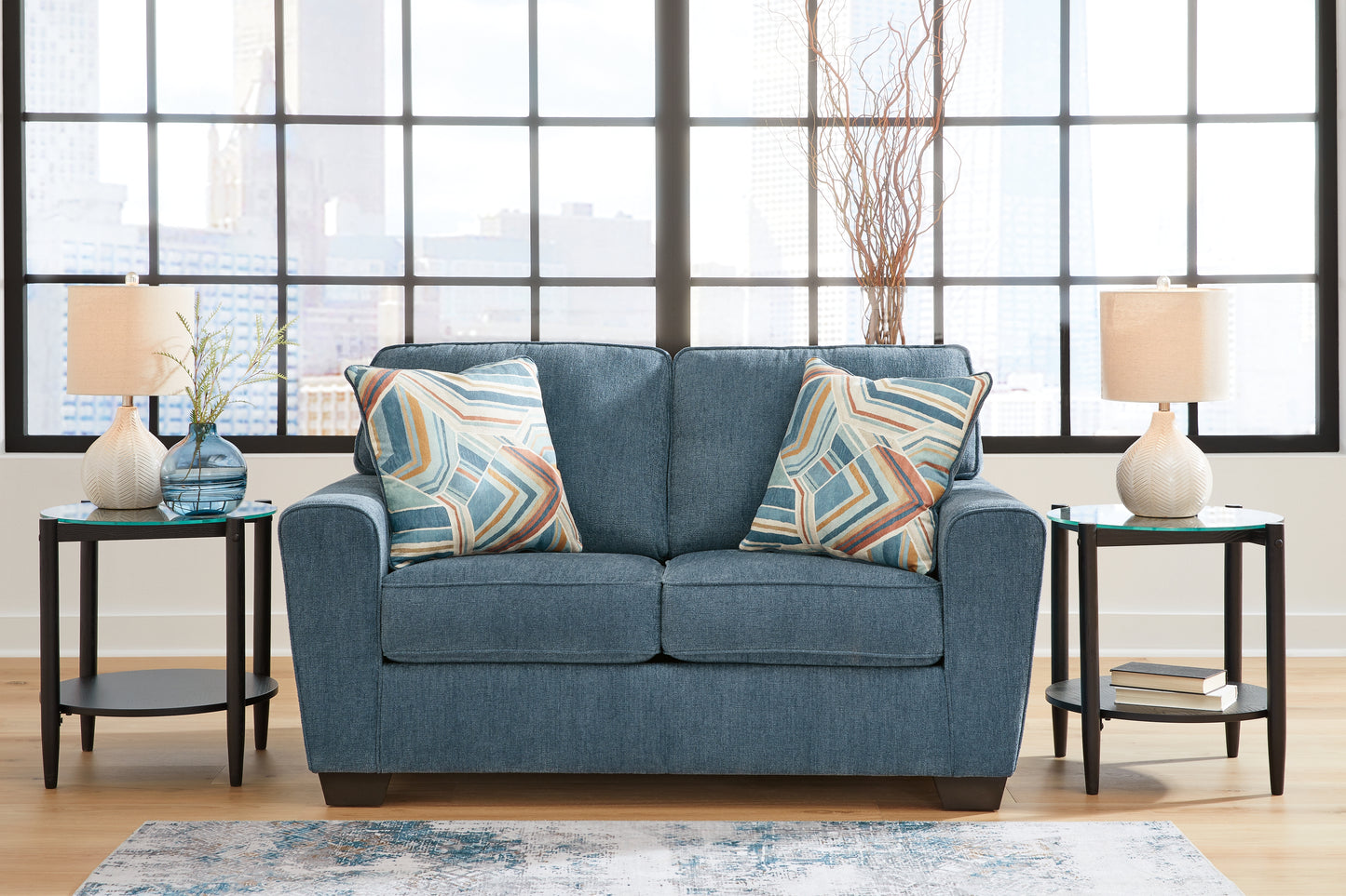 Bradenton Furniture Outlet - Ashley Furniture - Cashton Living Room - Loveseat / Blue - 4060535