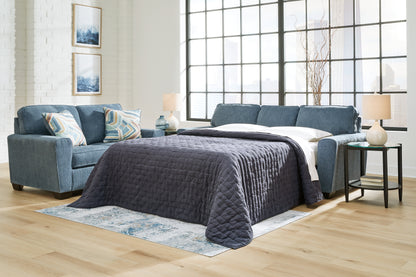 Bradenton Furniture Outlet - Ashley Furniture - Cashton Living Room - Queen Sofa Sleeper / Blue - 4060539