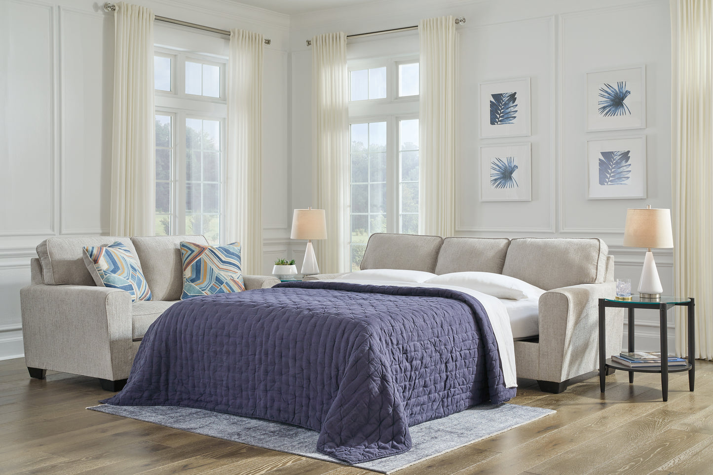 Bradenton Furniture Outlet - Ashley Furniture - Cashton Living Room - Queen Sofa Sleeper / Ice - 4060639