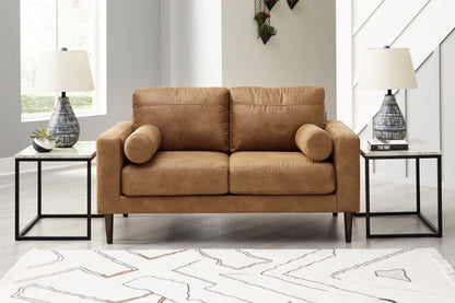 Bradenton Furniture Outlet - Ashley Furniture - Telora Living Room - Loveseat / Caramel - 4100235