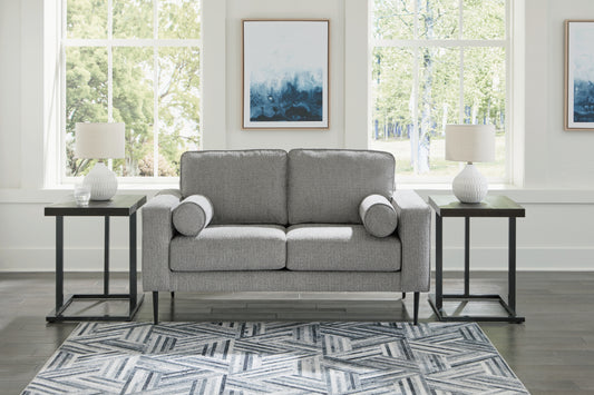 Bradenton Furniture Outlet - Ashley Furniture - Hazela Living Room - Loveseat / Charcoal - 4110235