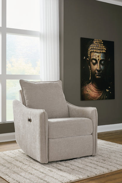 Bradenton Furniture Outlet - Ashley Furniture - McBurg Living Room - Swivel Power Recliner / Taupe - 4480228