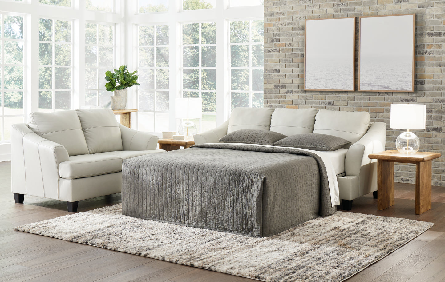 Bradenton Furniture Outlet - Ashley Furniture - Genoa Living Room - Queen Sofa Sleeper / Coconut - 4770439