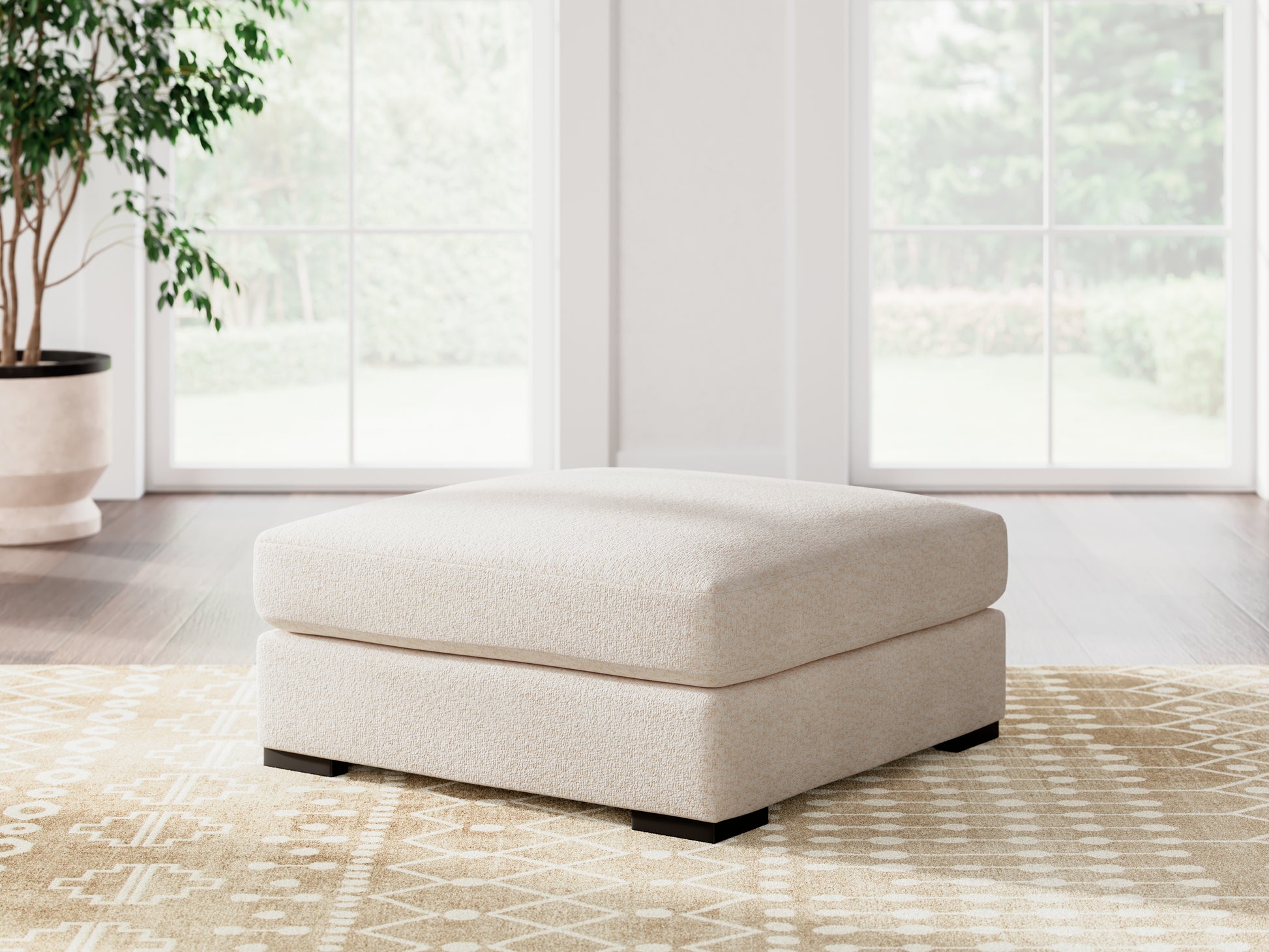Bradenton Furniture Outlet - Ashley Furniture - Donelson Creek Living Room - Oversized Accent Ottoman / Vanilla - 4800208