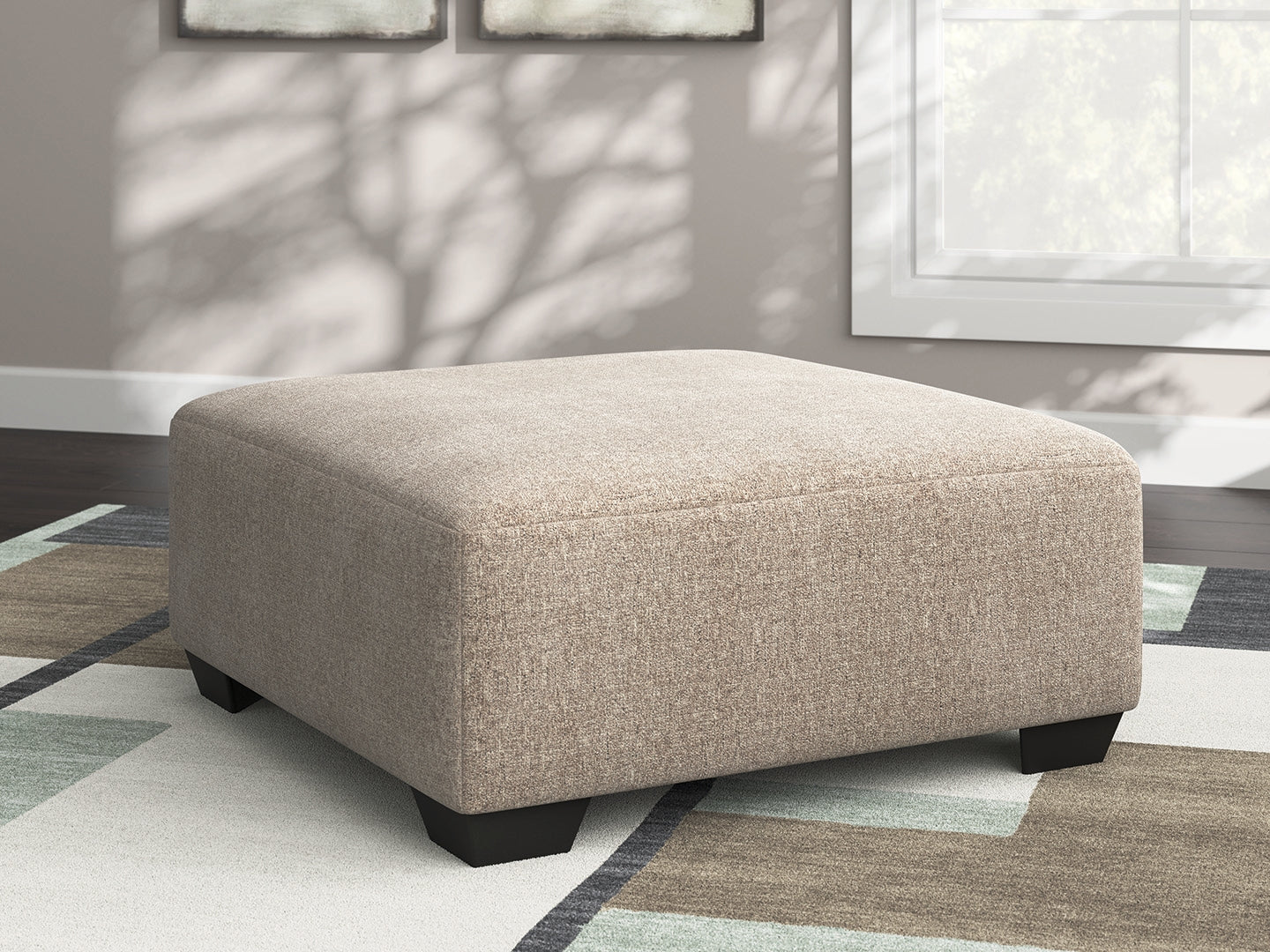 Bradenton Furniture Outlet - Ashley Furniture - Newellen Living Room - Oversized Accent Ottoman / Hemp - 4840408