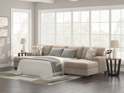 Bradenton Furniture Outlet - Ashley Furniture - Newellen Sectional - RAF 3-Piece Sectional with Double Chaise / Hemp - 48404S7