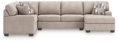 Bradenton Furniture Outlet - Ashley Furniture - Newellen Sectional - LAF 3-Piece Sectional with Chaise / Hemp - 48404S6
