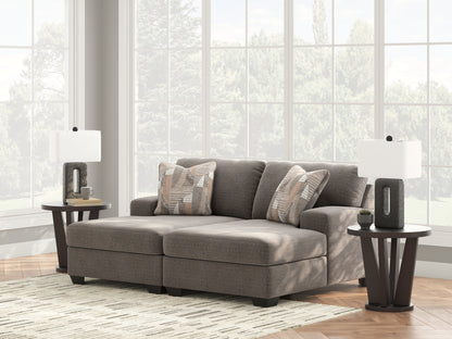 Bradenton Furniture Outlet - Ashley Furniture - Newellen Sectional - RAF 2-Piece Super Chaise / Greystone - 48405S4