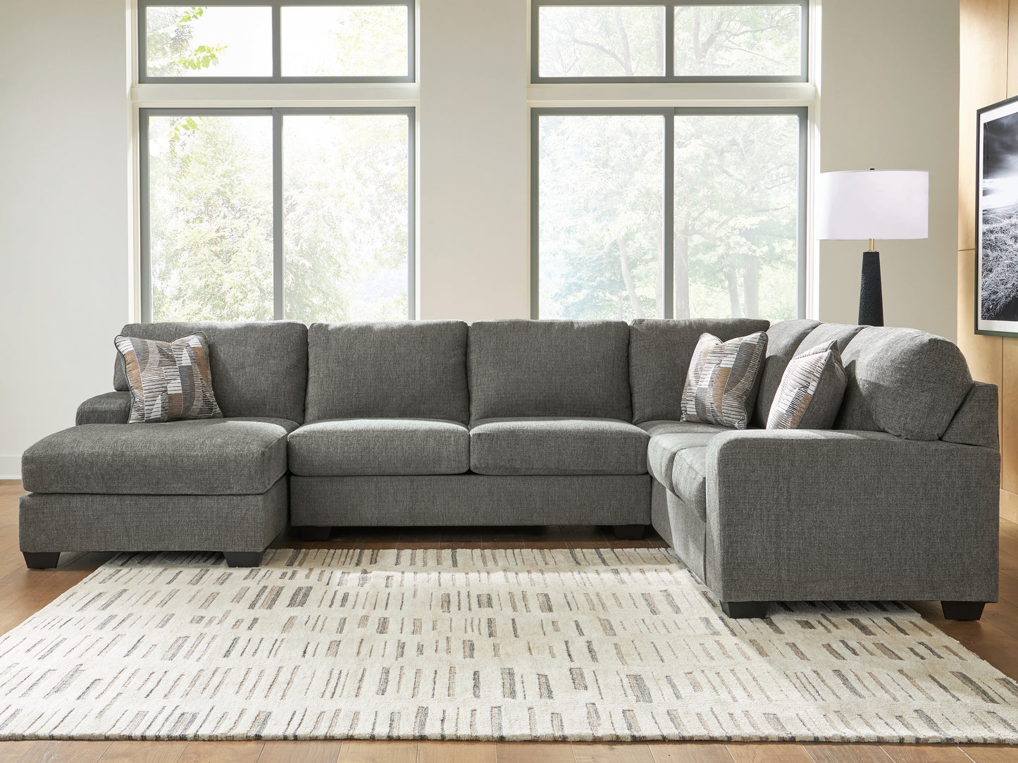 Bradenton Furniture Outlet - Ashley Furniture - Revenna Sectional - RAF 3-Piece Sectional with Chaise / Greystone - PC48405S1