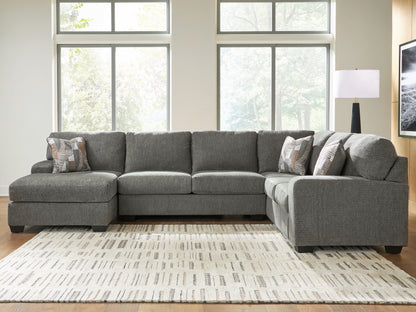 Bradenton Furniture Outlet - Ashley Furniture - Revenna Sectional - RAF 3-Piece Sleeper Sectional with Chaise / Greystone - PC48405S5
