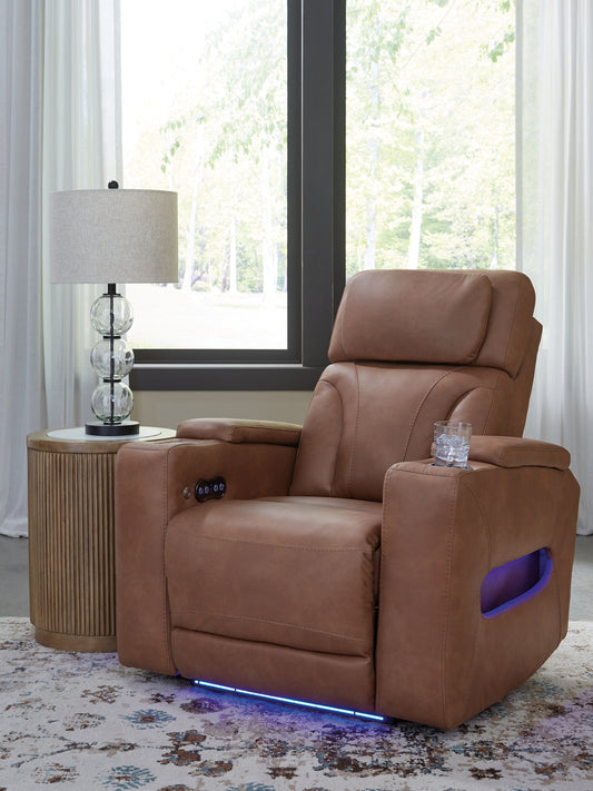 Bradenton Furniture Outlet - Ashley Furniture - Clean-Slate Living Room - PWR REC Loveseat/CON/ADJ HDRST / Caramel - PC5010118