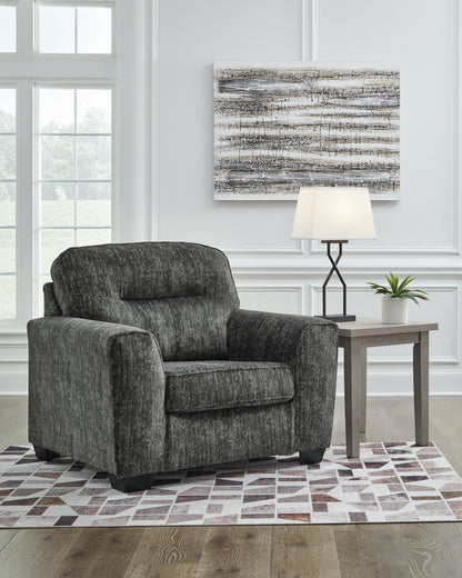 Bradenton Furniture Outlet - Ashley Furniture - Lonoke Living Room - Chair and a Half / Gunmetal - 5050423