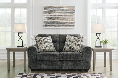 Bradenton Furniture Outlet - Ashley Furniture - Lonoke Living Room - Chair and a Half / Gunmetal - 5050423